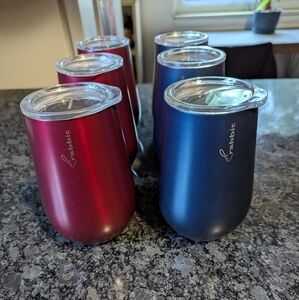 Rabbit Red and Blue Insulated Tumblers